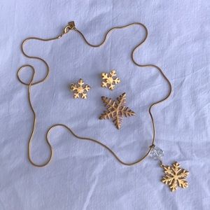 Vintage Anne Klein goldtone jewelry set